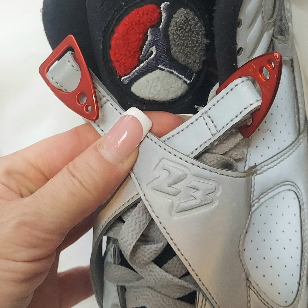 Nike Air Jordan 8 Retro "Reflections of a Champion" Refelctive Gray Sneakers 8.5 - Picture 7 of 14